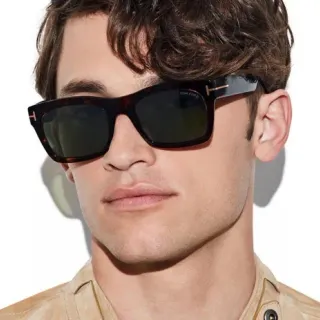 Tom Ford Rectangular Tortoiseshell Acetate Sunglasses