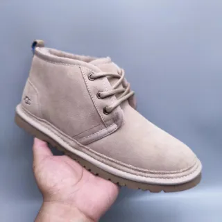 UGG Beige Brown Suede Upper Lace-Up Chukka Ankle Boots