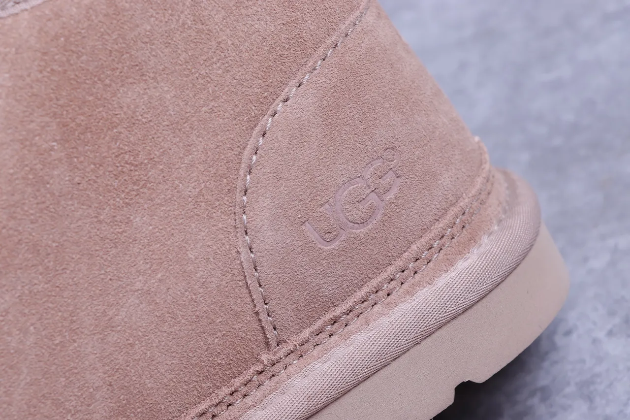 UGG Beige White Suede Upper Shearling-Lined Snow Boots 3