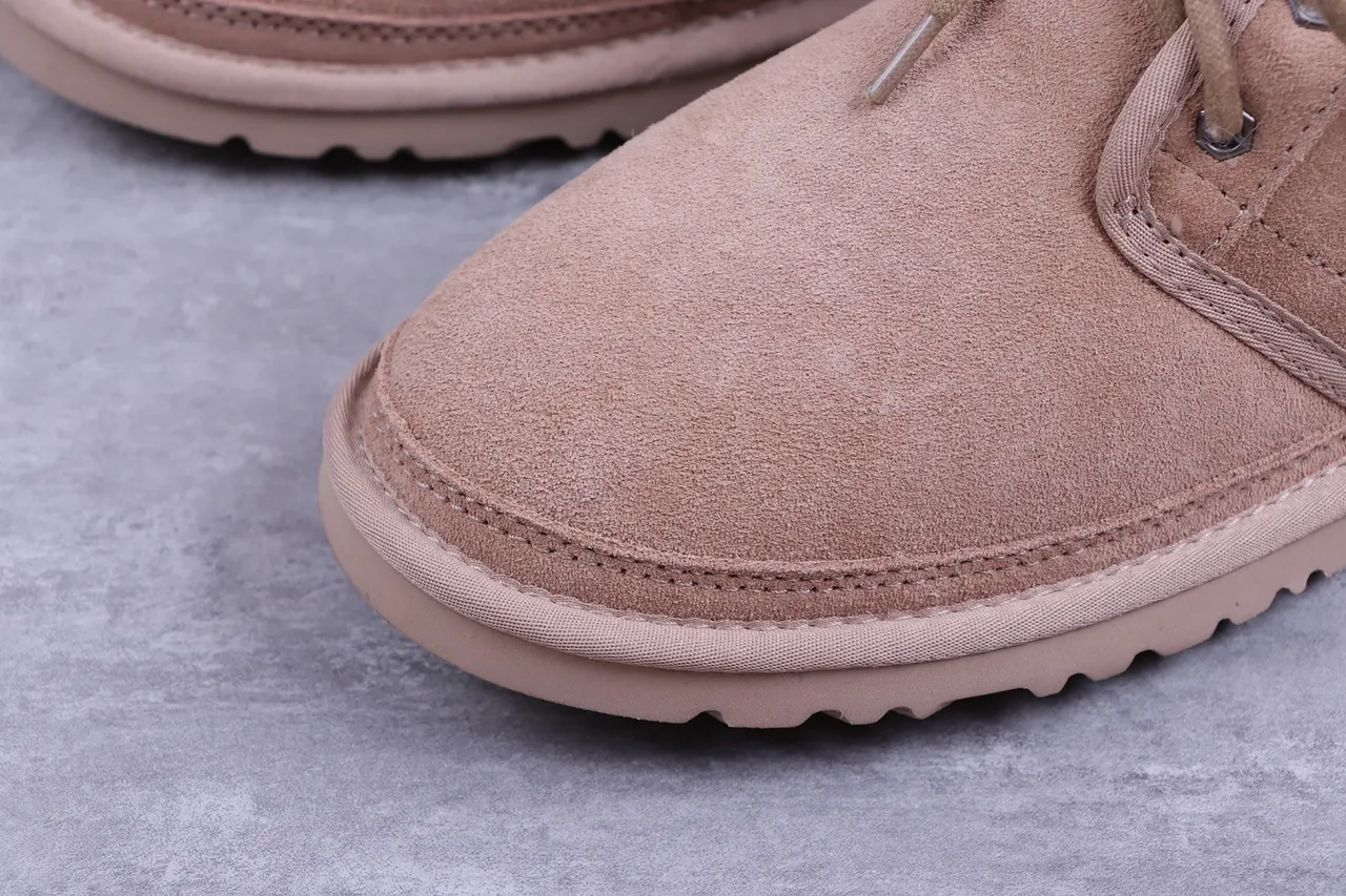 UGG Beige White Suede Upper Shearling-Lined Snow Boots 4