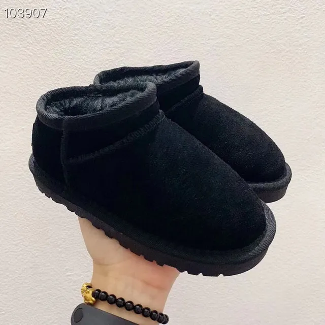 UGG Black Slip-On Shearling-Lined Snow Boots 8