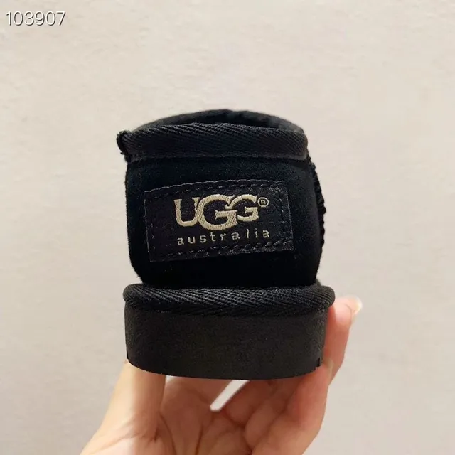 UGG Black Slip-On Shearling-Lined Snow Boots 12