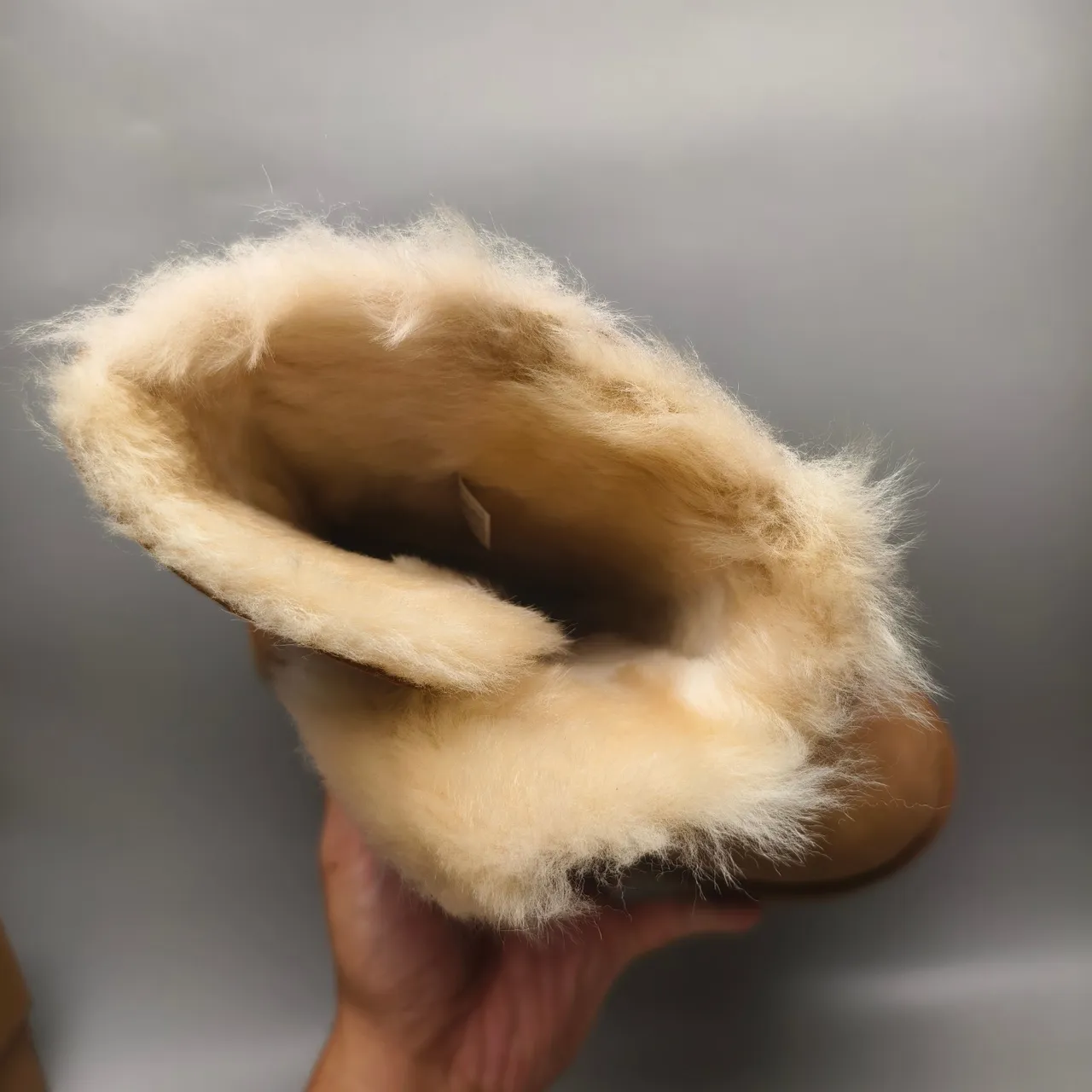 UGG Brown Beige Suede Upper Shearling-Lined Snow Boots 3