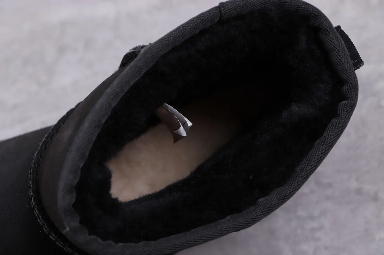 UGG Classic Black Shearling-Lined Snow Boots 2