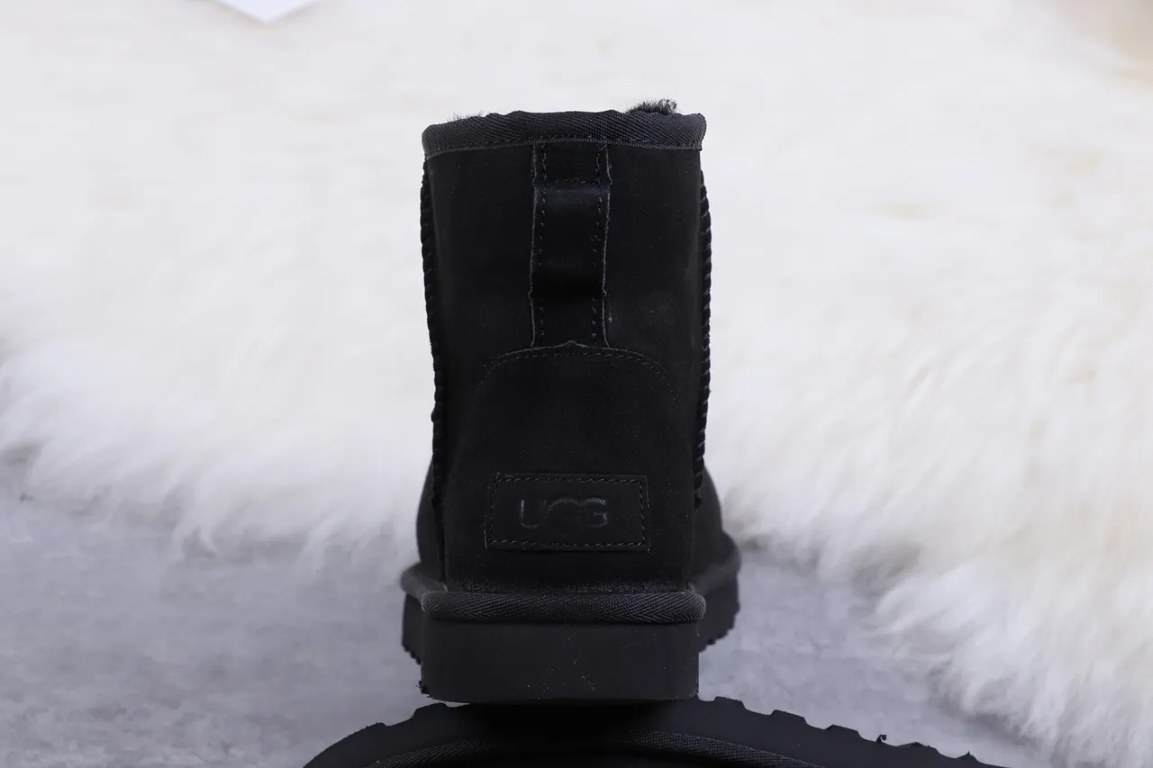 UGG Classic Black Shearling-Lined Snow Boots 5