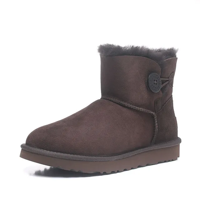 UGG Classic Mini Chocolate Brown Suede Snow Boots 4