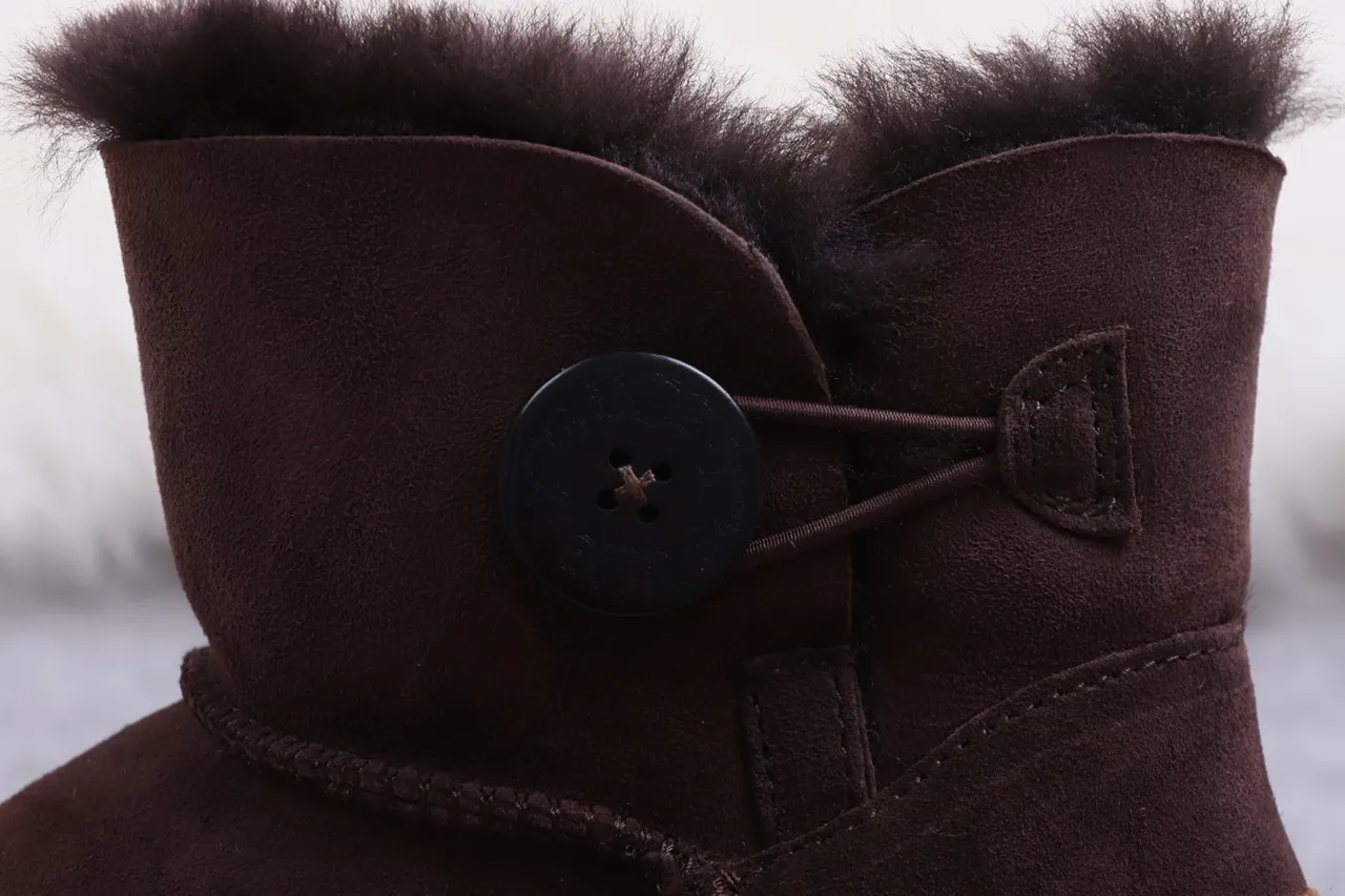 UGG Classic Mini Chocolate Brown Suede Snow Boots 11