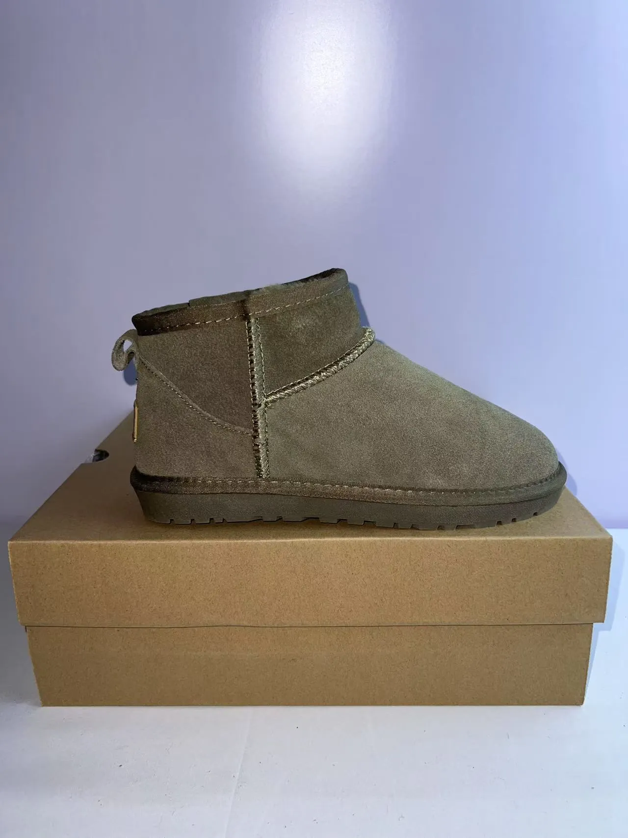 UGG Classic Mini Olive Green Snow Boots 5