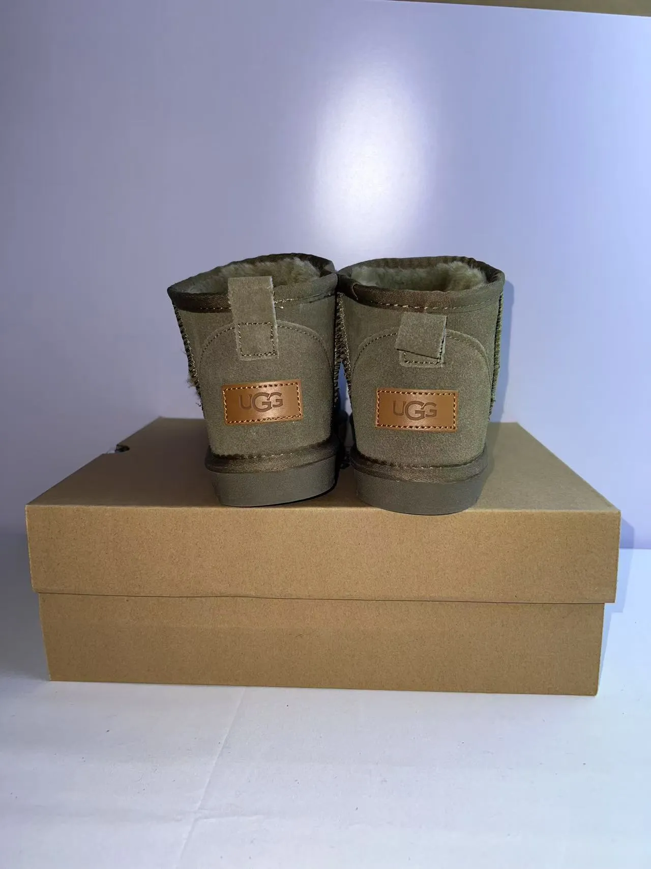 UGG Classic Mini Olive Green Snow Boots 3