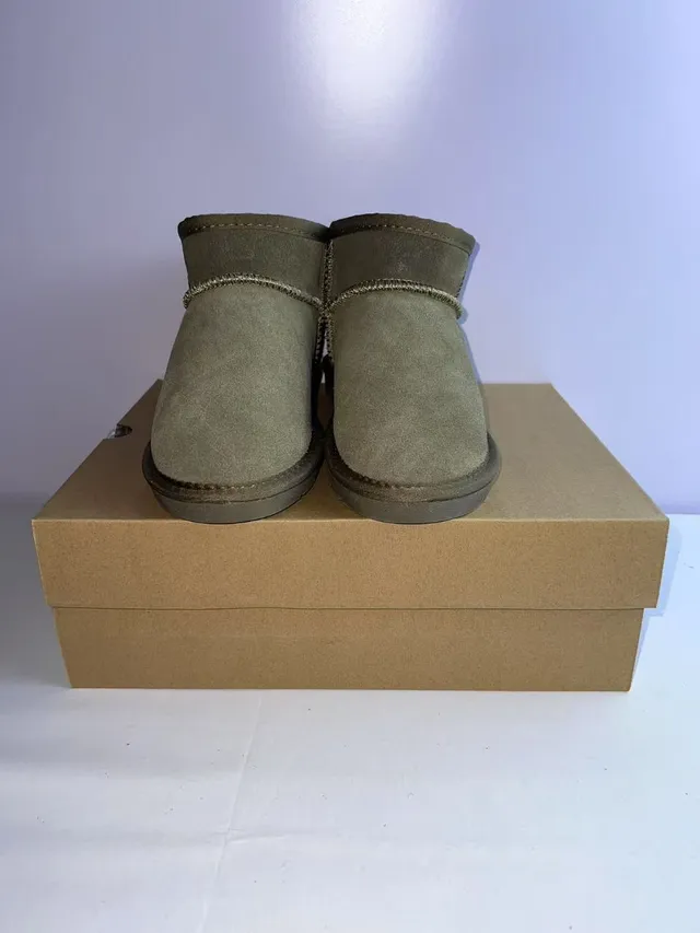 UGG Classic Mini Olive Green Snow Boots 4