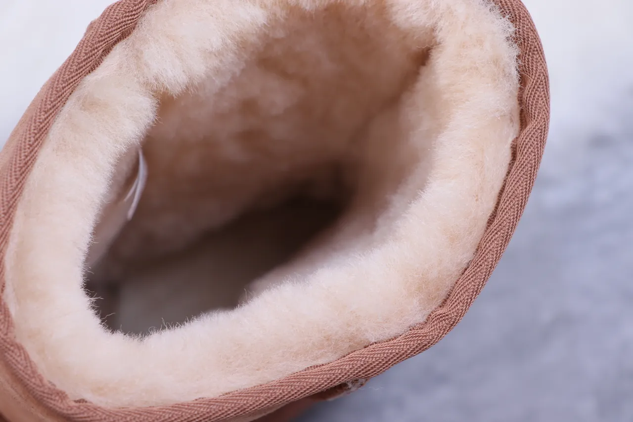 UGG Classic Short Chestnut Suede Shearling-Lined Snow Boots 2