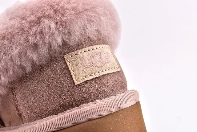 UGG Nita Beige Rose Shearling-Trimmed Suede Upper Chaussures Casual 5