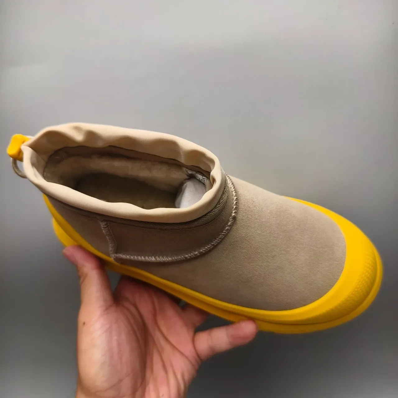 UGG Tasman Beige and Yellow Snow Boots 3