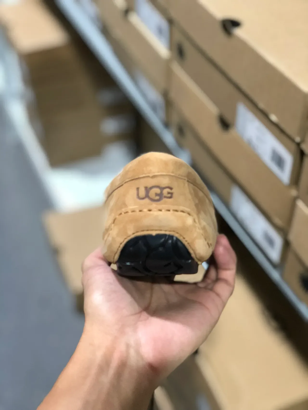 UGG Tasman Beige Suede Shearling-Lined Loafers 3