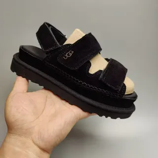 UGG Tasman Black Sandalias de plataforma casual con doble correa
