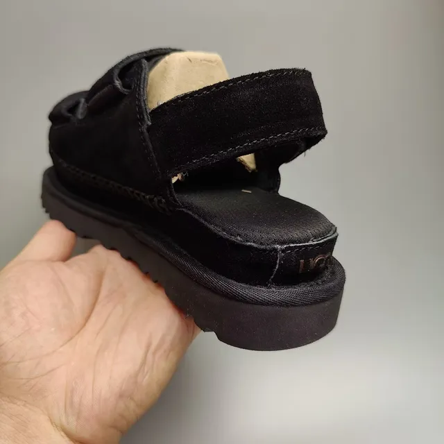 UGG Tasman Black صنادل كاجوال منصة مزدوج الرباط 4