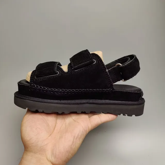 UGG Tasman Black صنادل كاجوال منصة مزدوج الرباط 5