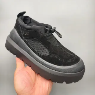UGG Tasman أسود رمادي slip-on كعب منصة حذاء رياضي سميك