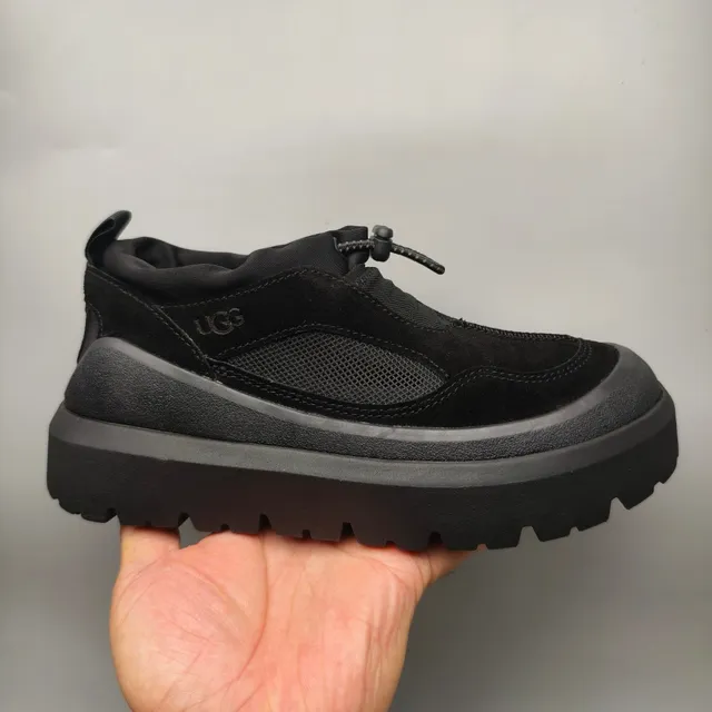 UGG Tasman Black Gray Slip-On Platform Sole Chunky Sneakers 2