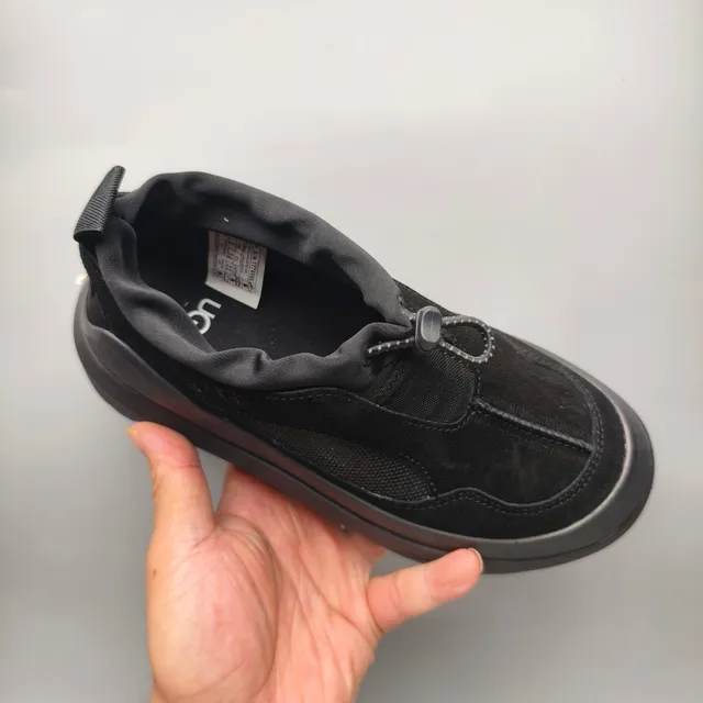 UGG Tasman Black Gray Slip-On Platform Sole Chunky Sneakers 3