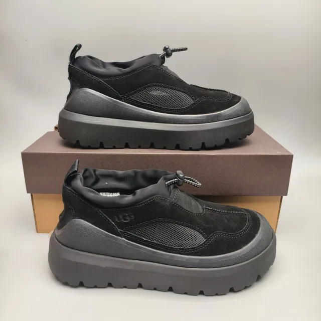 UGG Tasman Black Gray Slip-On Platform Sole Chunky Sneakers 5