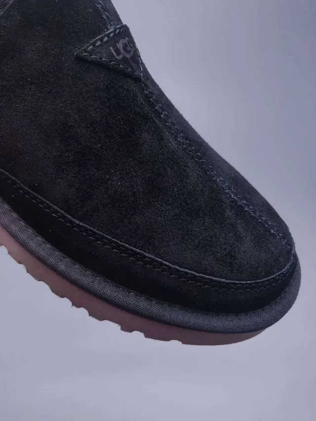UGG Tasman Black Suede Shearling-Lined Loafers 3