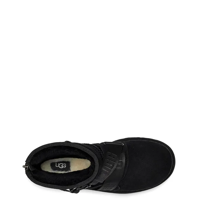 UGG Tasman Black Suede Strap-and-Buckle Snow Boots 5