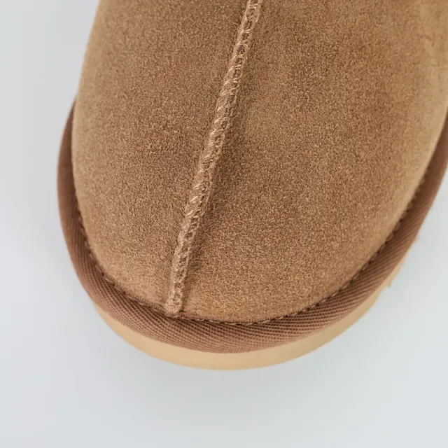 UGG Tasman Brown Beige Suede Upper Woven Trim Collar Casual Shoes 5