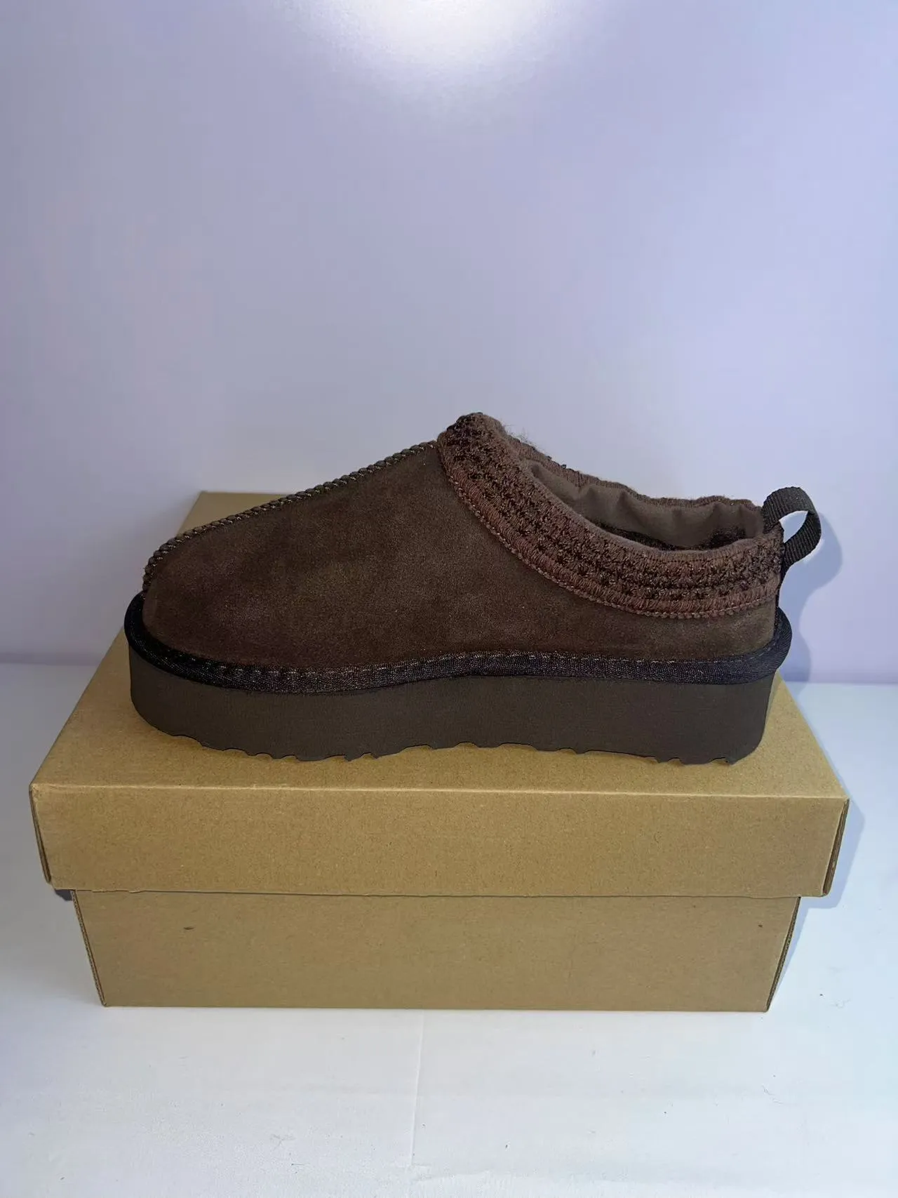 UGG Tasman Marron Semelle Plateforme Colourlet en Maille Chaussures Casuales 2