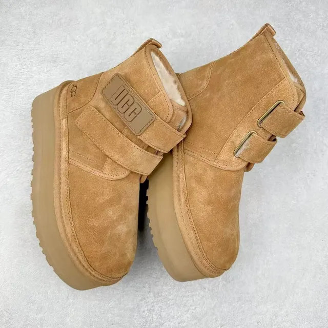 UGG Tasman Brown Suede Upper Dual Strap Closure Ankle Boots 3