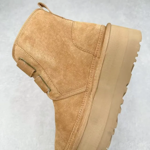 UGG Tasman Brown Suede Upper Dual Strap Closure Ankle Boots 7