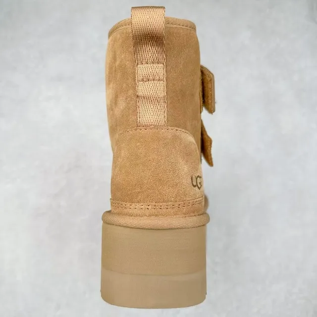 UGG Tasman Brown Suede Upper Dual Strap Closure Ankle Boots 8