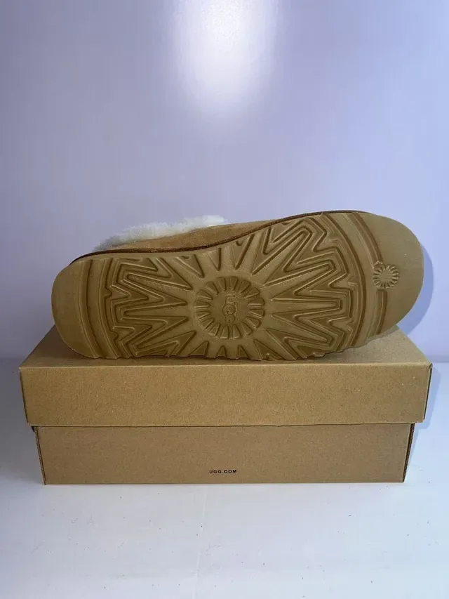 UGG Tasman Brown White Suede Upper Shearling-Lined Casual Shoes 2