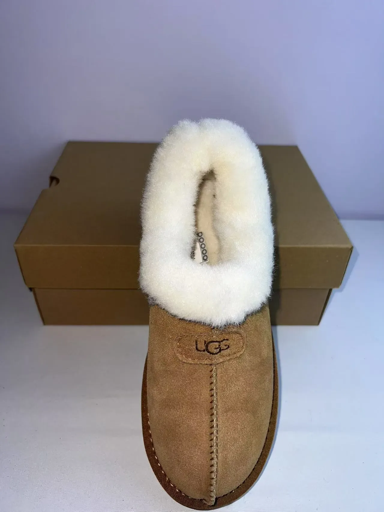 UGG Tasman Brown White Suede Upper Shearling-Lined Casual Shoes 3