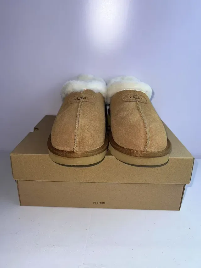 UGG Tasman Brown White Suede Upper Shearling-Lined Casual Shoes 6