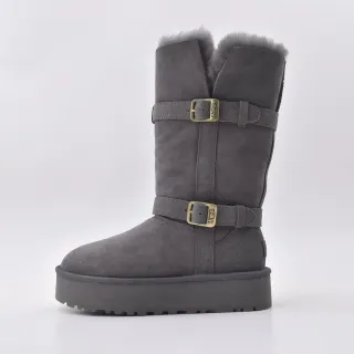 UGG Tasman Bottes de Neige à Plateforme Gris Charbon Fourrées de Mouton