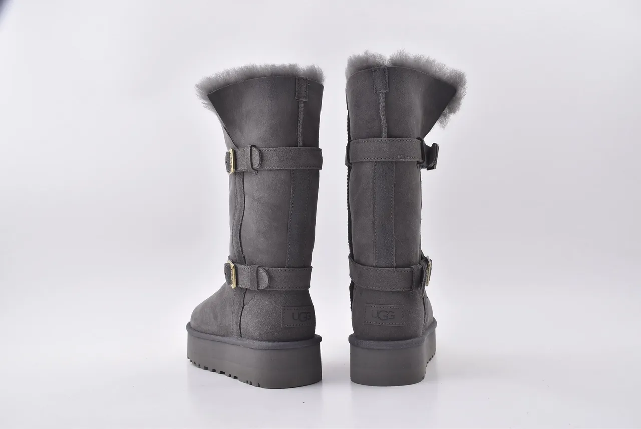 UGG Tasman Bottes de Neige à Plateforme Gris Charbon Fourrées de Mouton 6