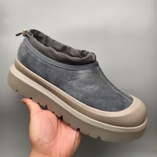 UGG Tasman Charcoal Gray Suede Slip-On Loafers