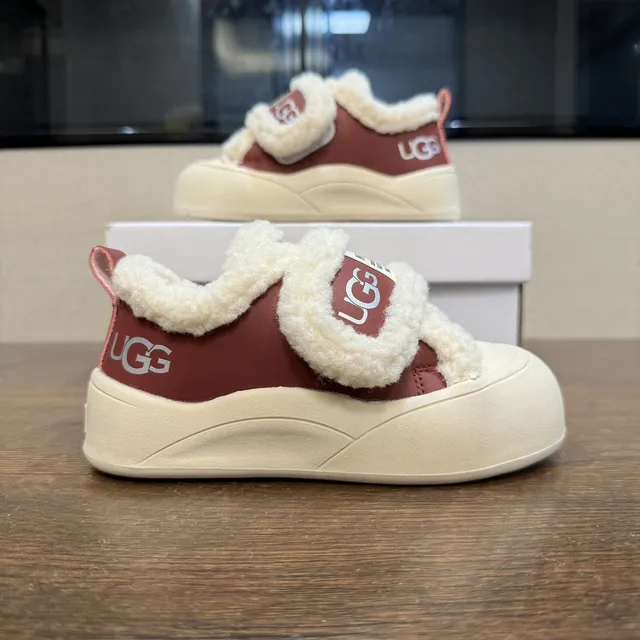 UGG Tasman Maroon and Black Shearling-Lined Chunky Sneakers 23