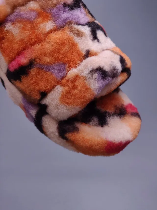 UGG Tasman Multicolor Tie-Dye Fuzzy Slipper 9