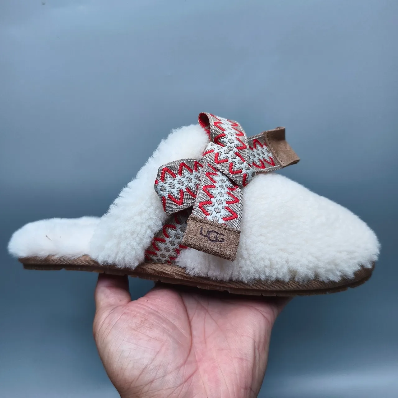 UGG Tasman Woven Strap Bow Slipper 2