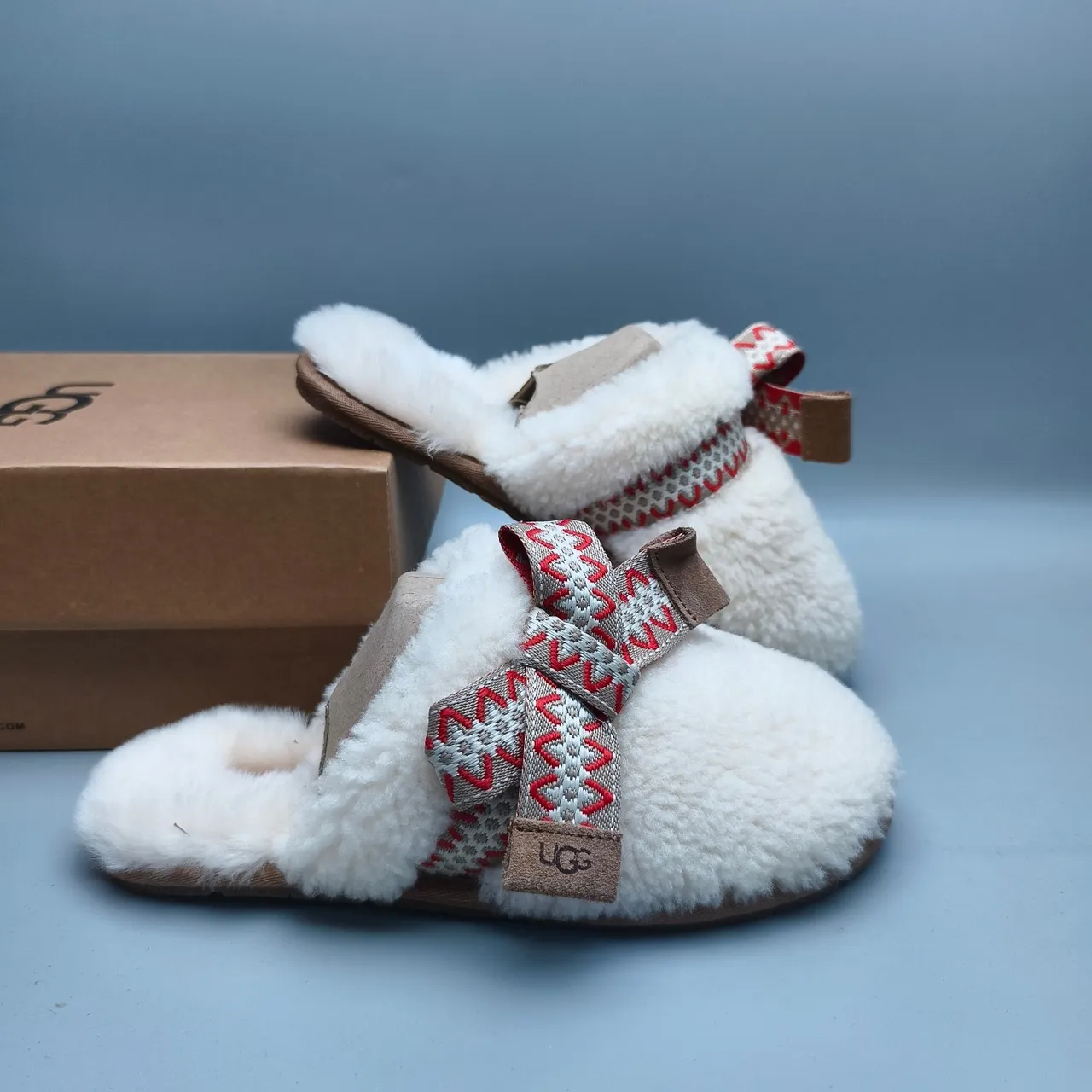 UGG Tasman Woven Strap Bow Slipper 6