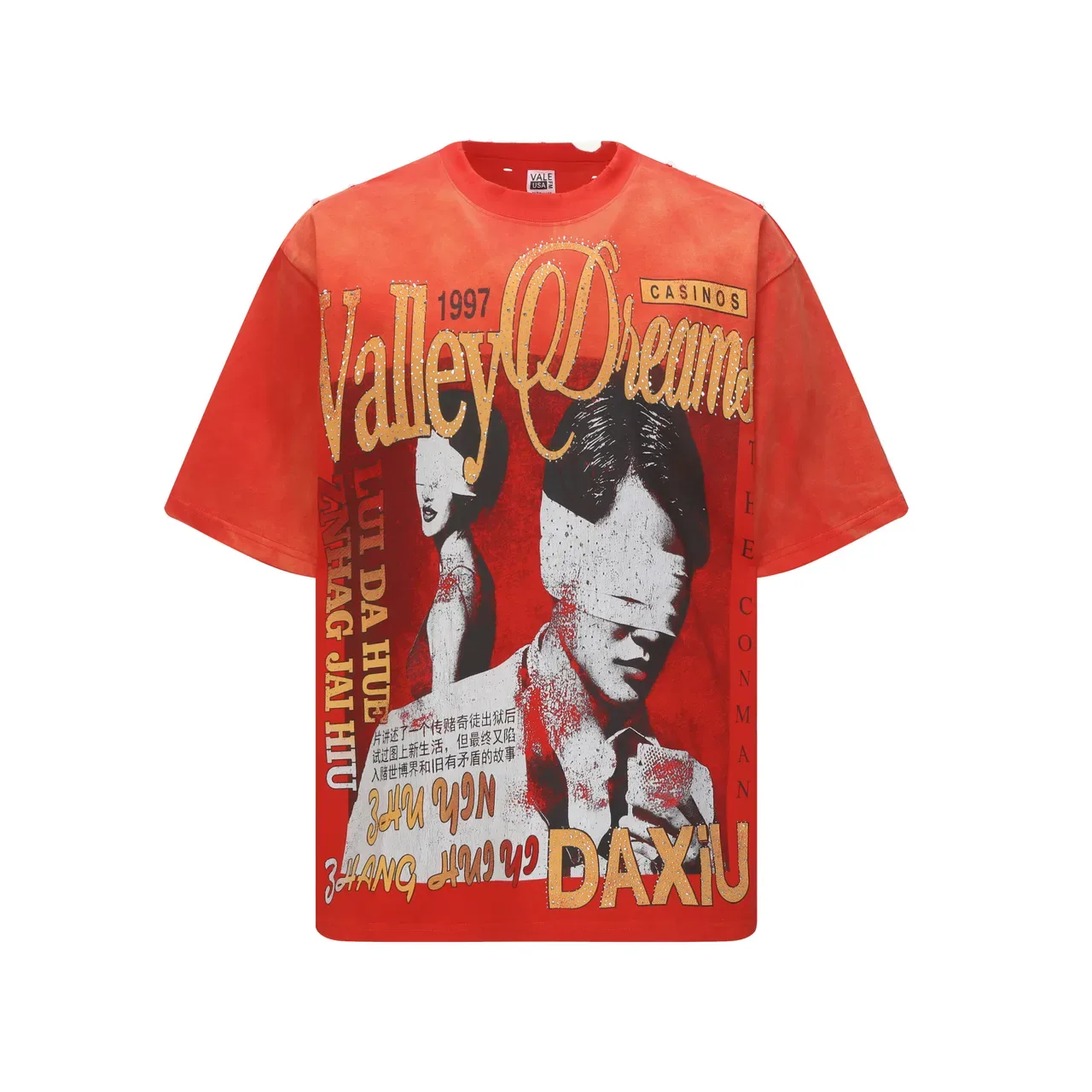 Camiseta oversized vermelha com estampa gráfica Vale Forever 3