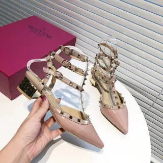 Valentino Rockstud Nude Patent Leather Studded Pumps
