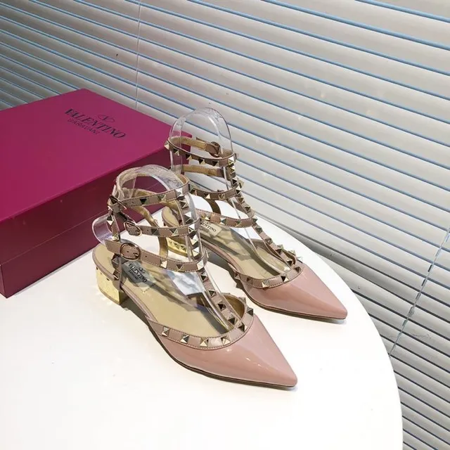 Valentino Rockstud Nude Patent Leather Studded Pumps 5