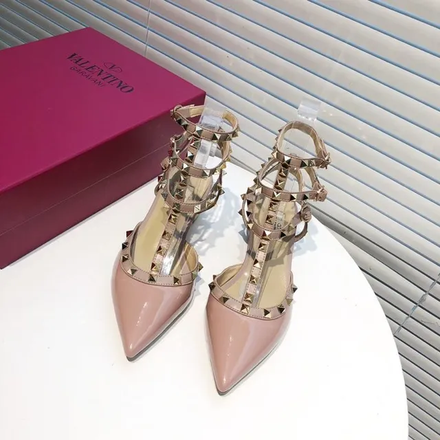 Valentino Rockstud Nude Patent Leather Studded Pumps 6