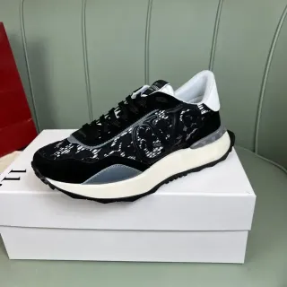 Valentino Runner zapatillas lifestyle negras con panel de encaje VLOGO