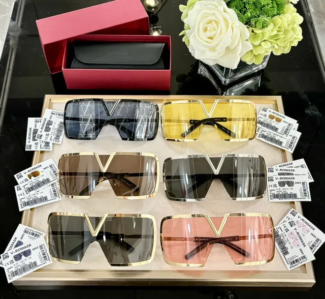 Valentino V-Romask Oversized Shield Sunglasses 3