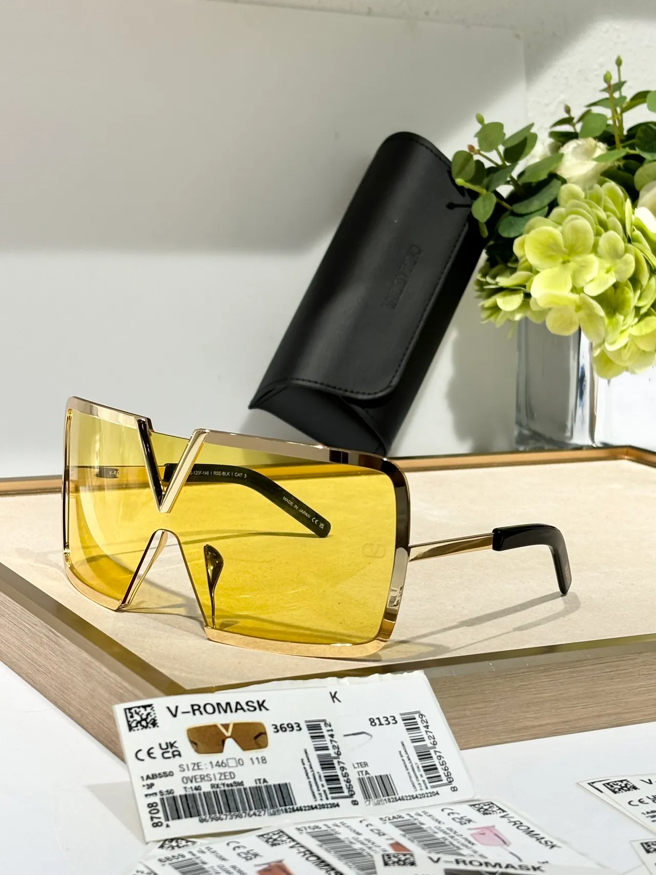 Valentino V-Romask Oversized Shield Sunglasses 5
