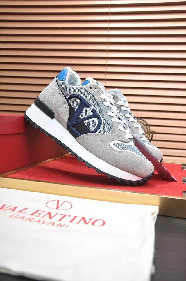 Valentino VLogo Sneaker Gris Marine Blanc Lifestyle Sneakers 3